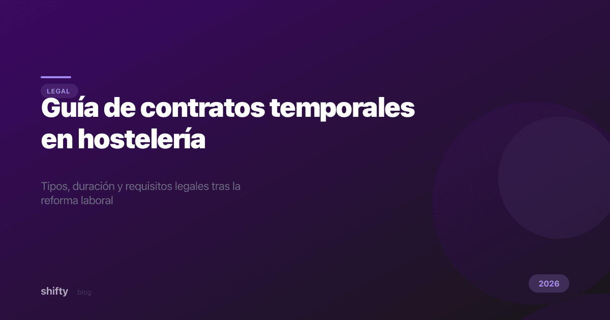 Portada de la guía de contratos temporales en hostelería en España