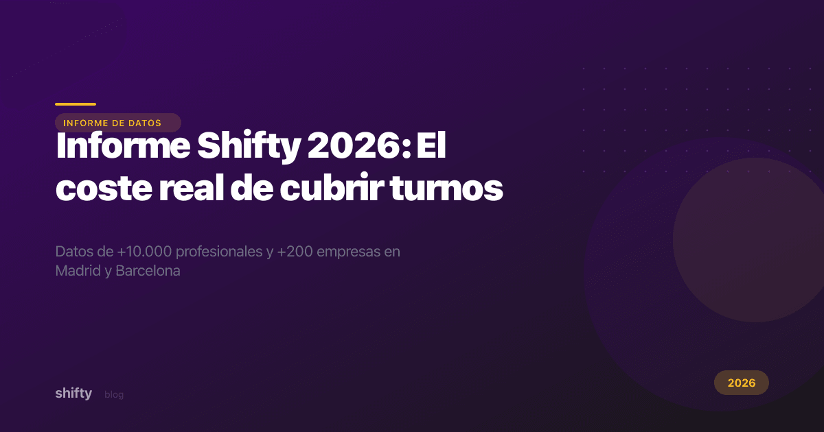 Portada del Informe Shifty 2026 sobre el coste real de cubrir turnos de hostelería en España