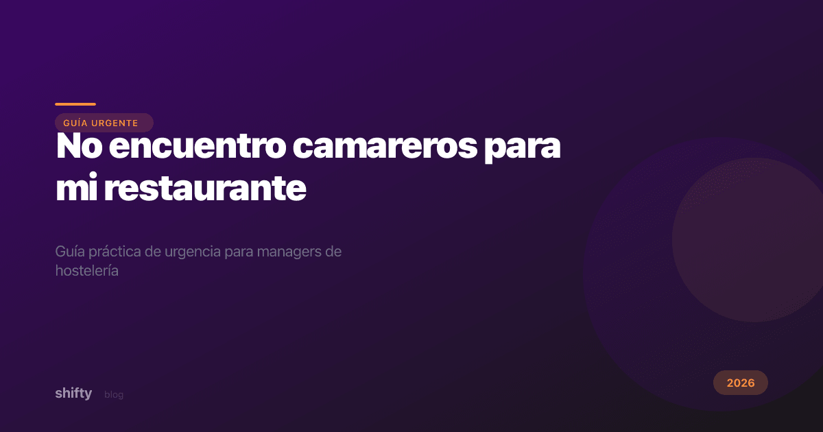 Portada del artículo No encuentro camareros para mi restaurante — guía práctica