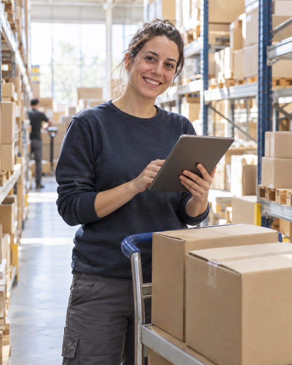 Preparador/a de pedidos trabajando en un servicio