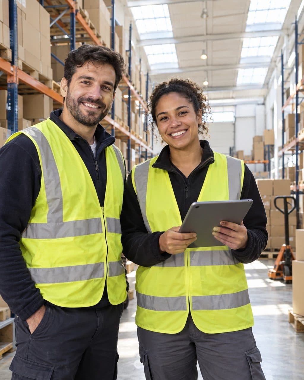 Logística: equipo trabajando en un servicio