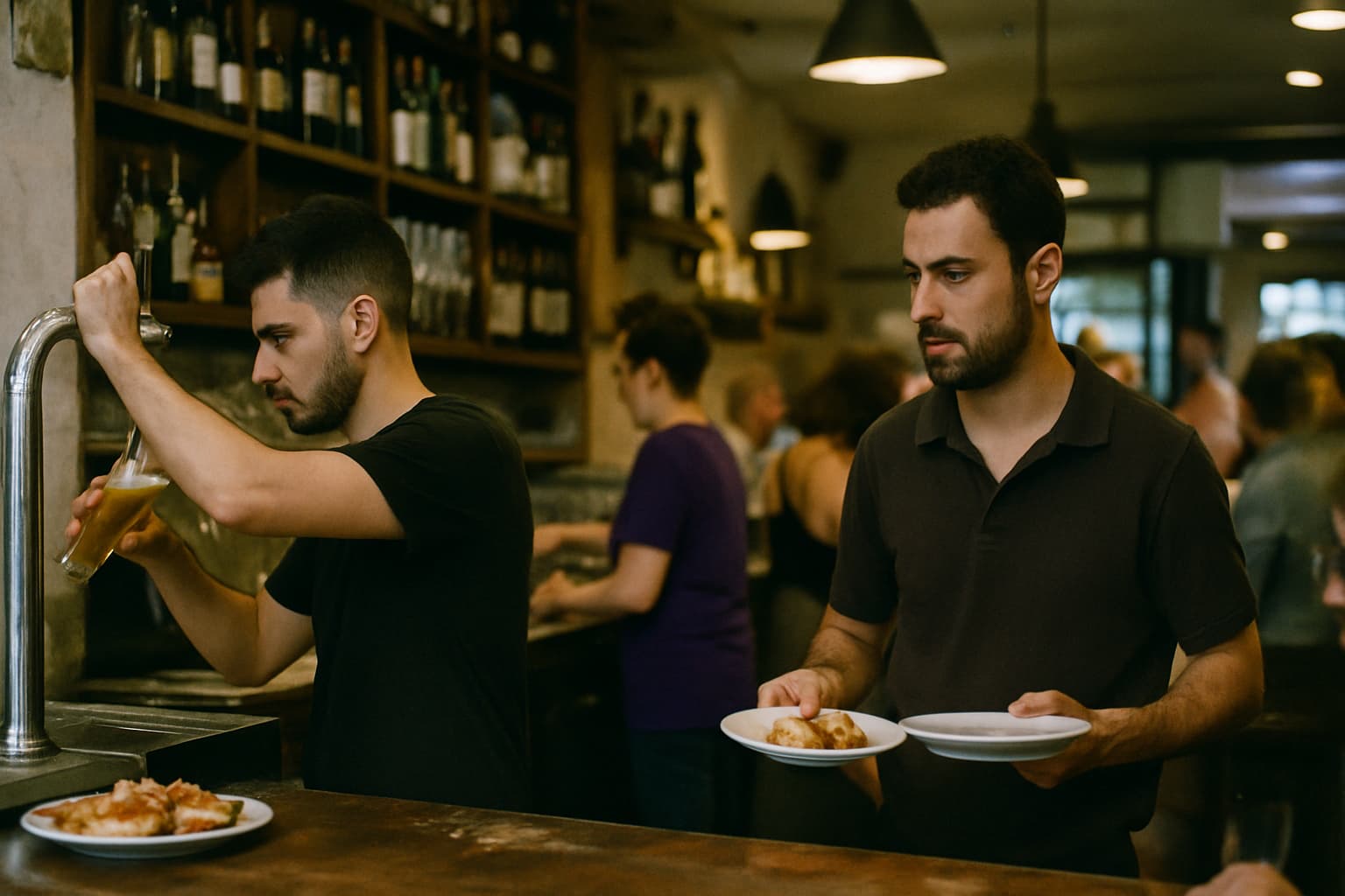 Profesionales de hostelería en un evento